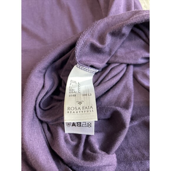 Rosa Faia Brand Womans Plain Violet Large Maxi Halter Dress NWT Beads - Picture 10 of 14